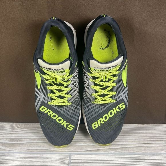 Brooks Hyperion Black Lime Running Shoe Athletic Sneaker Womens 9 - Picture 5 of 9